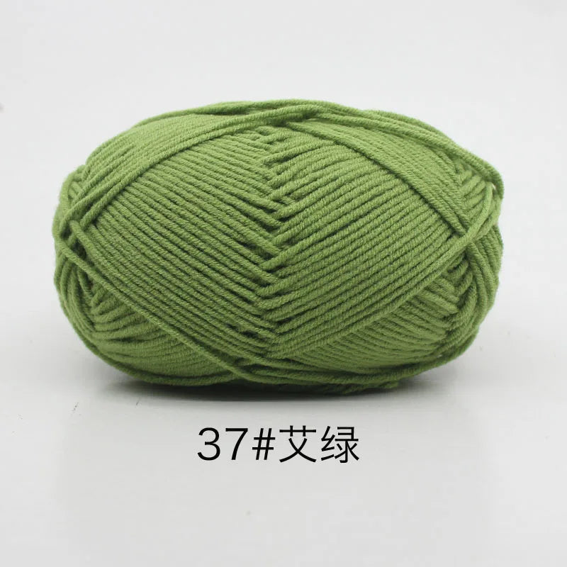 Milk Cotton 4 Ply Yarn For Crochet And Knitting Crafts