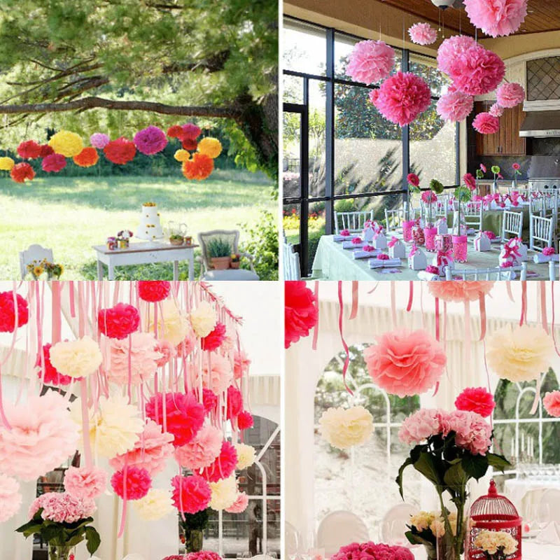 Tissue Paper Flower Gift Wrapping Decor For Weddings And Parties