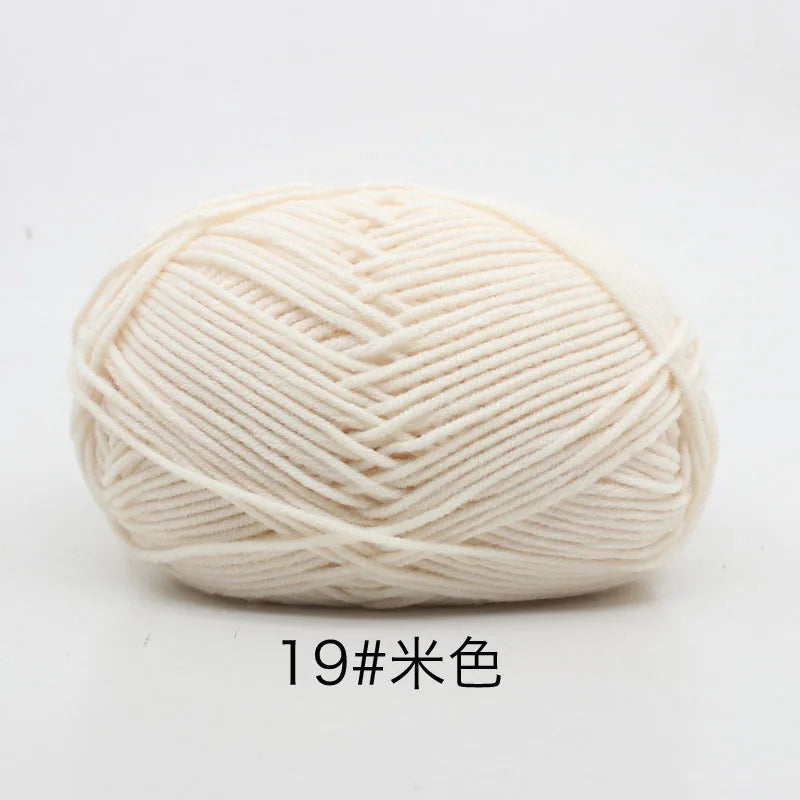 Milk Cotton 4 Ply Yarn For Crochet And Knitting Crafts