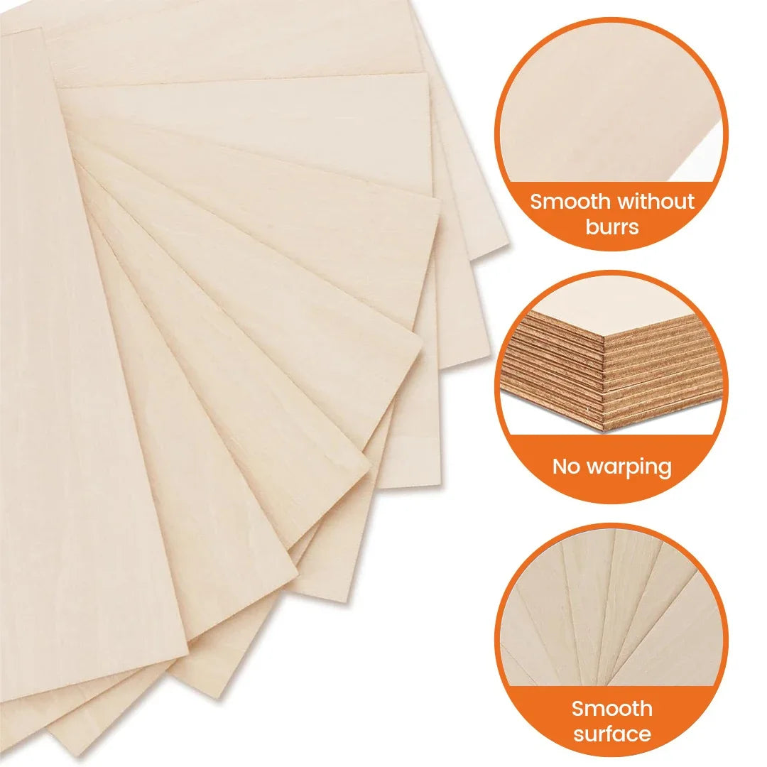 AlgoLaser Birch Plywood Sheets for Laser Engraving and DIY Crafts