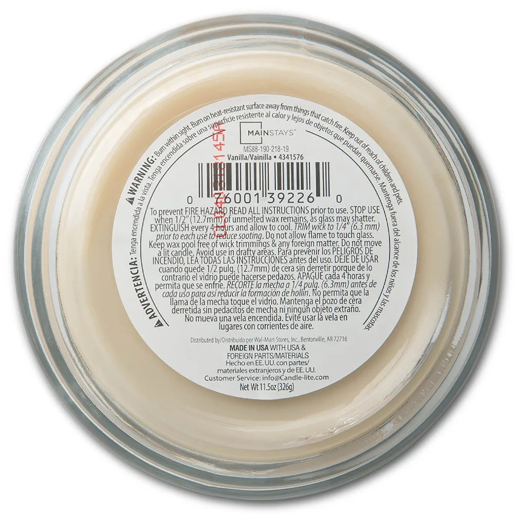 Vanilla Scented Glass Jar Candle 3 Wick Aromatherapy Decor