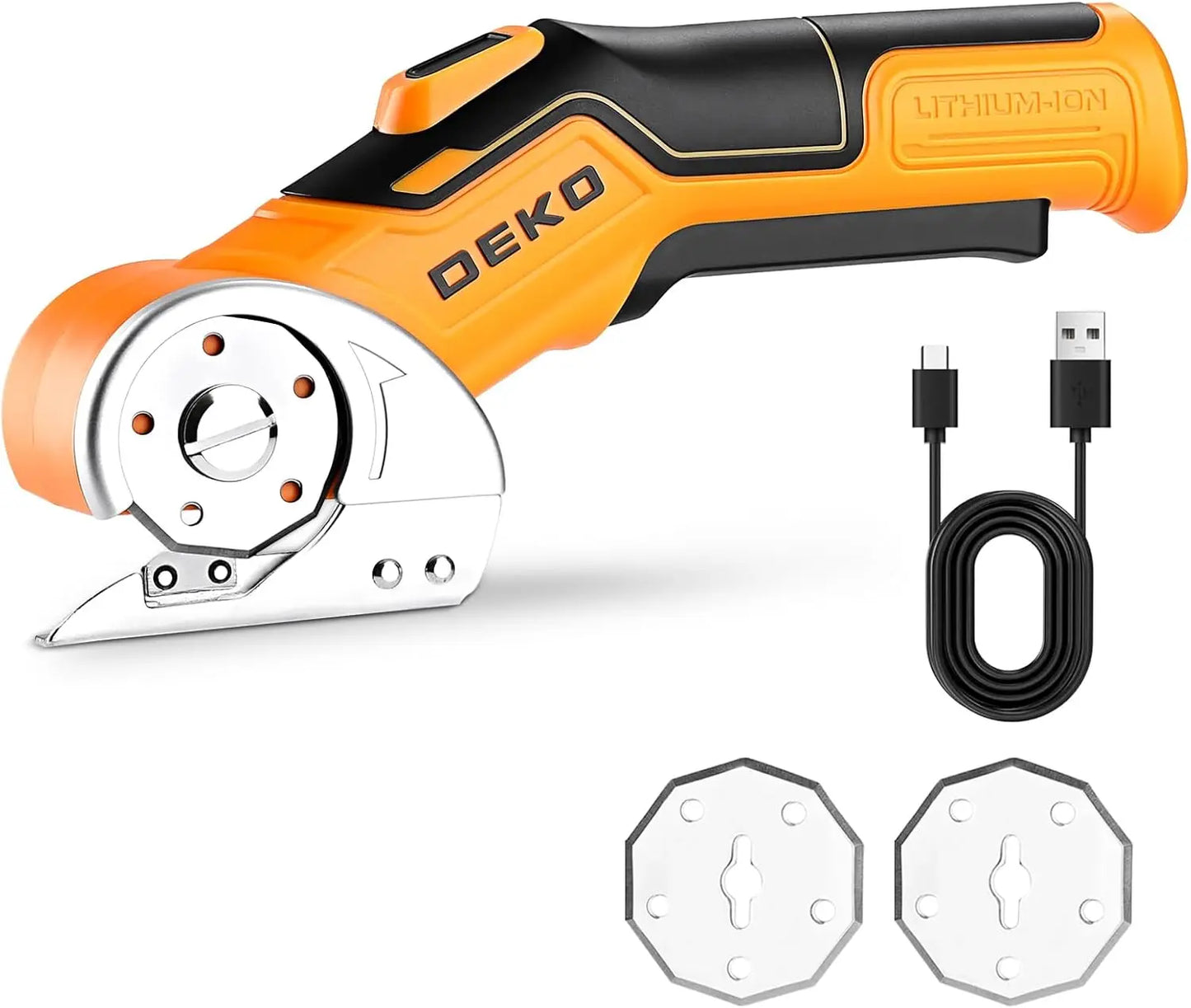 DEKOPRO Electric Sewing Scissors 3.7V Multifunctional Cardboard Cutter