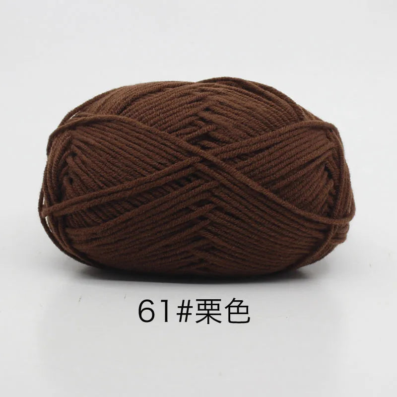 Milk Cotton 4 Ply Yarn For Crochet And Knitting Crafts