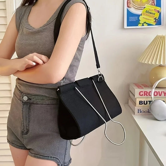 Womens Clip Shaped Shoulder Bag Style Handbag For Daily Travel And Evening Gift