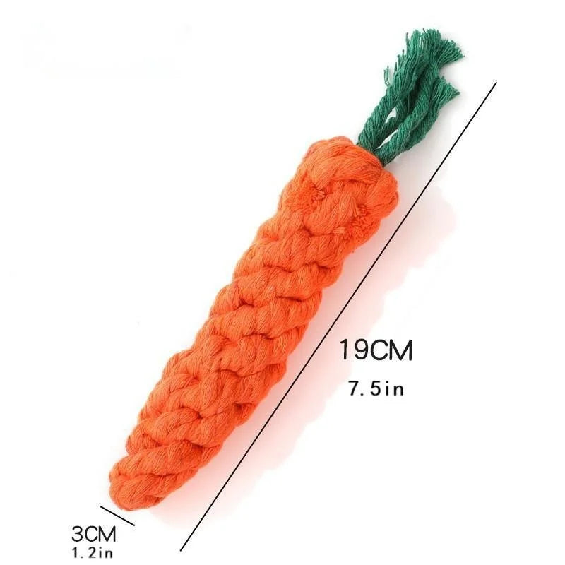 Pet Knot Carrot Rope Toy For Dogs And Cats Indoors