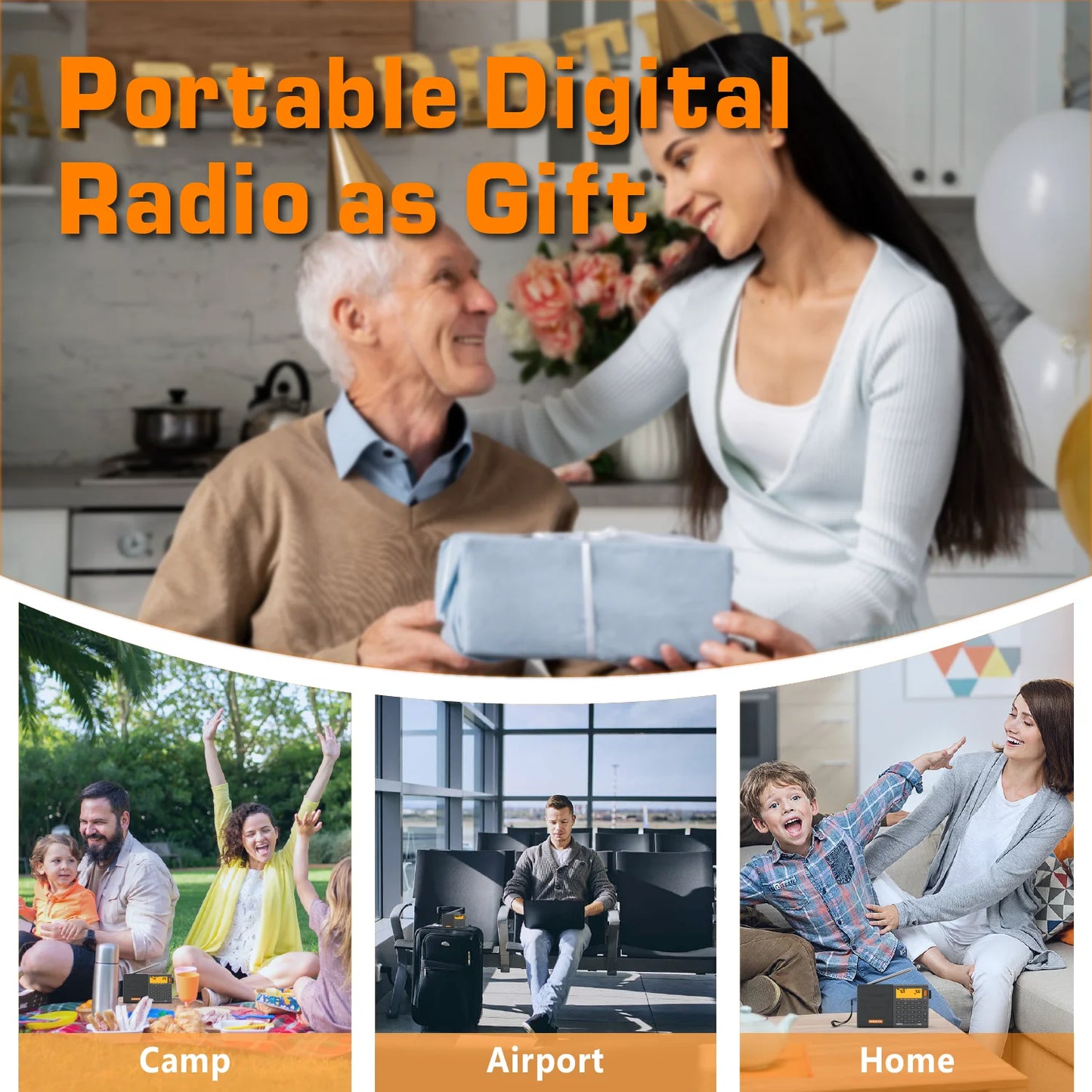 XHDATA D-808 AM FM SW MW SSB Radio Portable Receiver