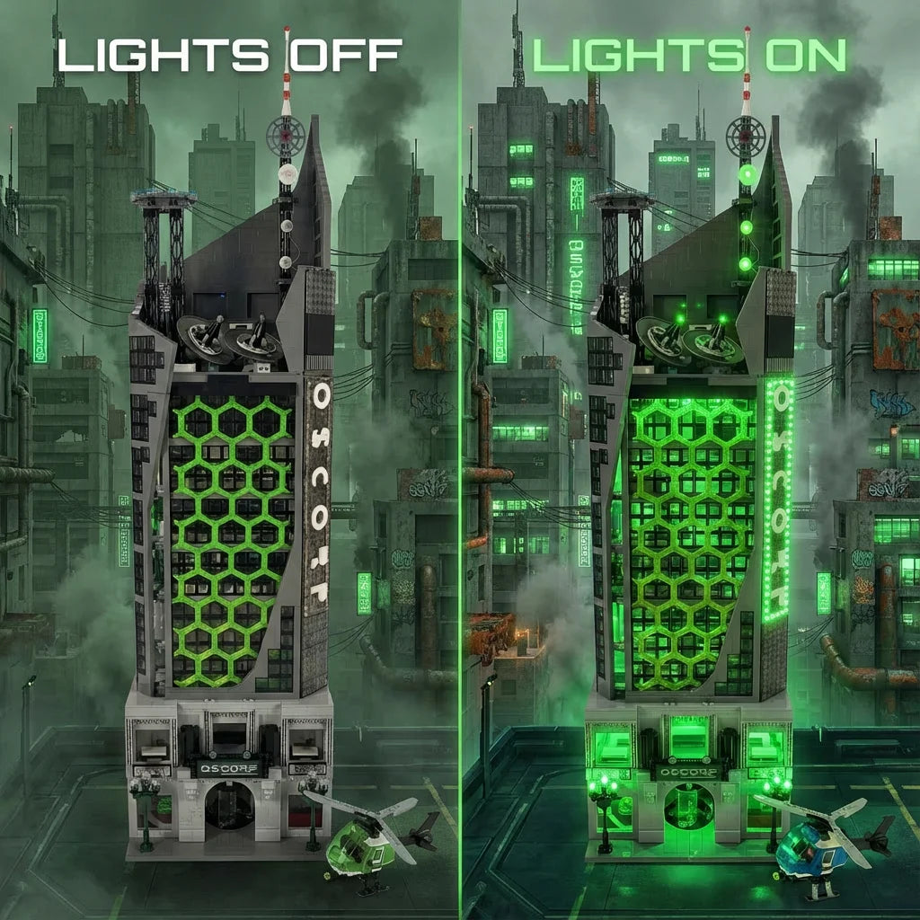 Barweer Spider Oscorp Tower Building Blocks Model Kit