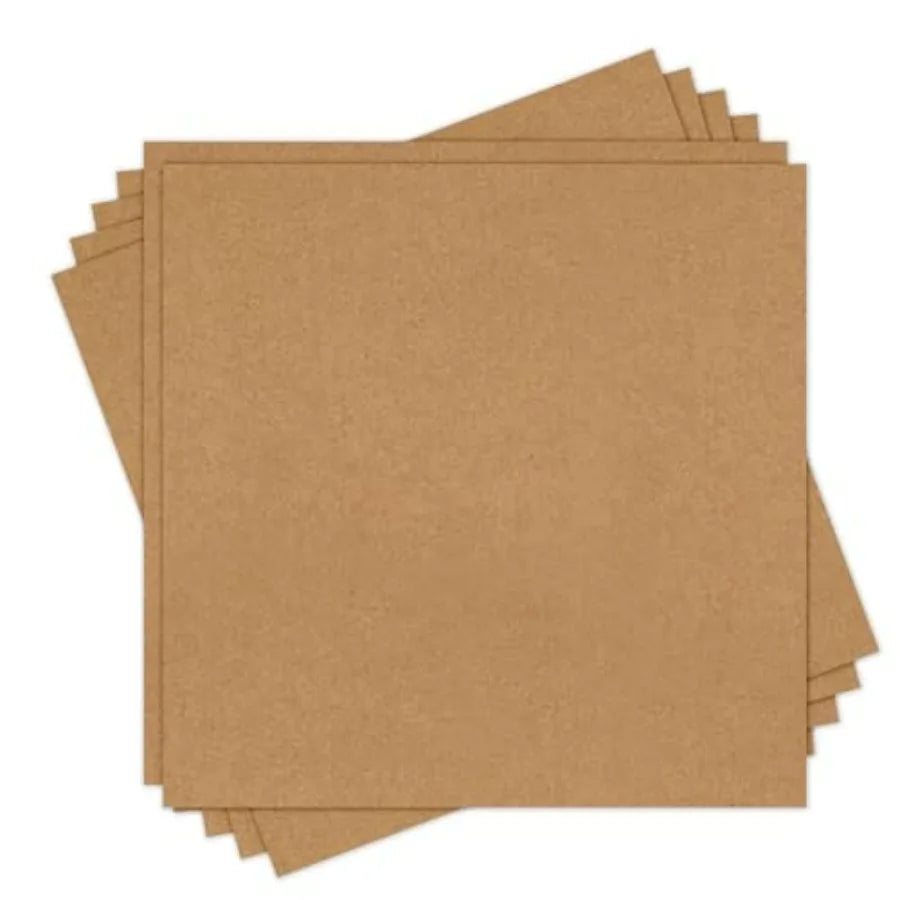 Unbleached Kraft Cardstock 24 Sheets 80lb Heavyweight For Card Making