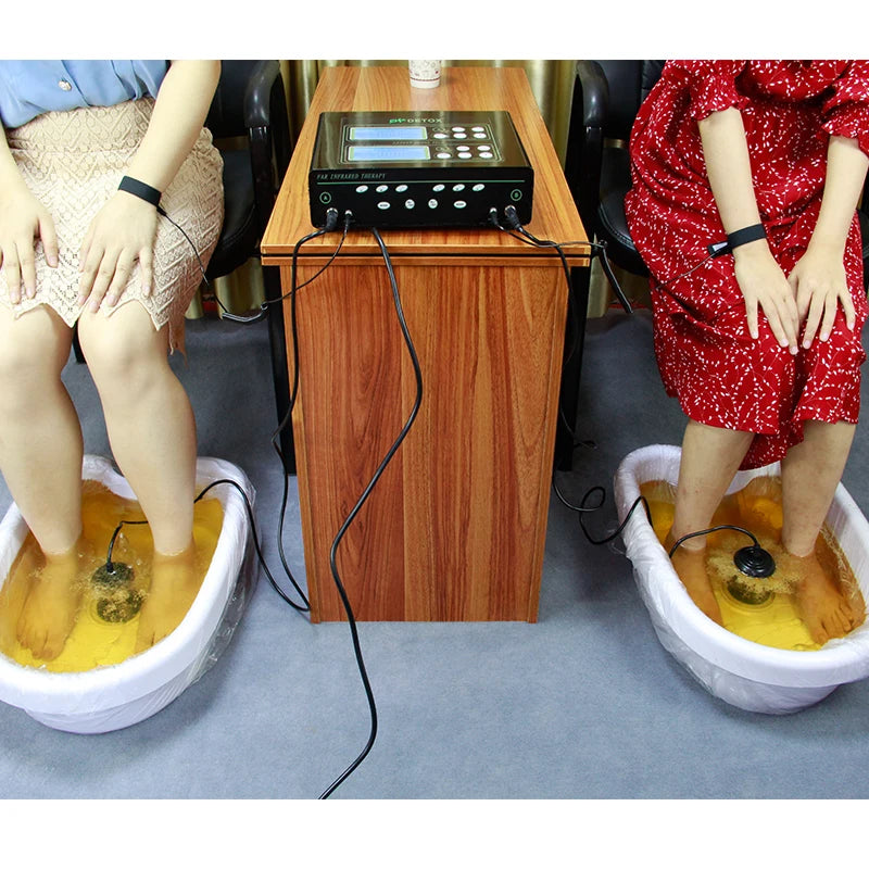 Dual Ionic Foot Bath And Infrared Heating Waist Detox Machine