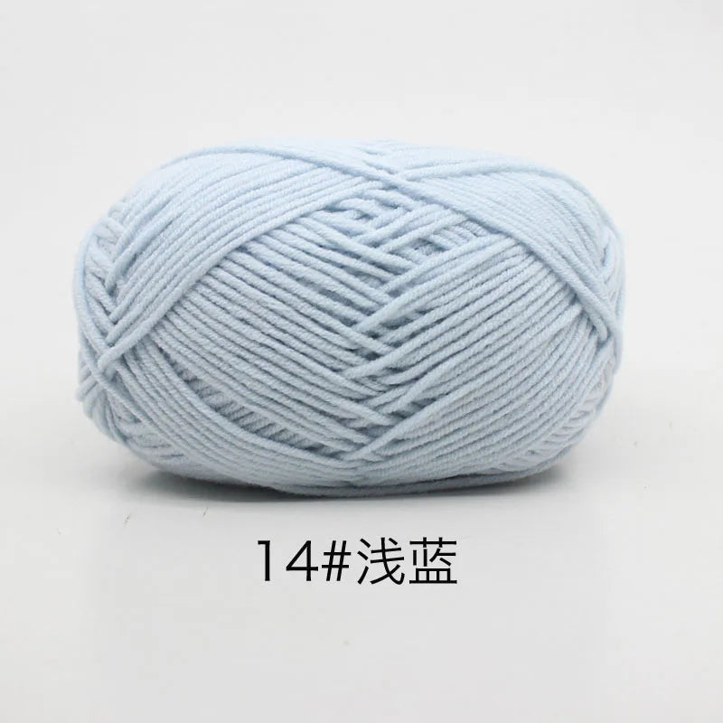 Milk Cotton 4 Ply Yarn For Crochet And Knitting Crafts
