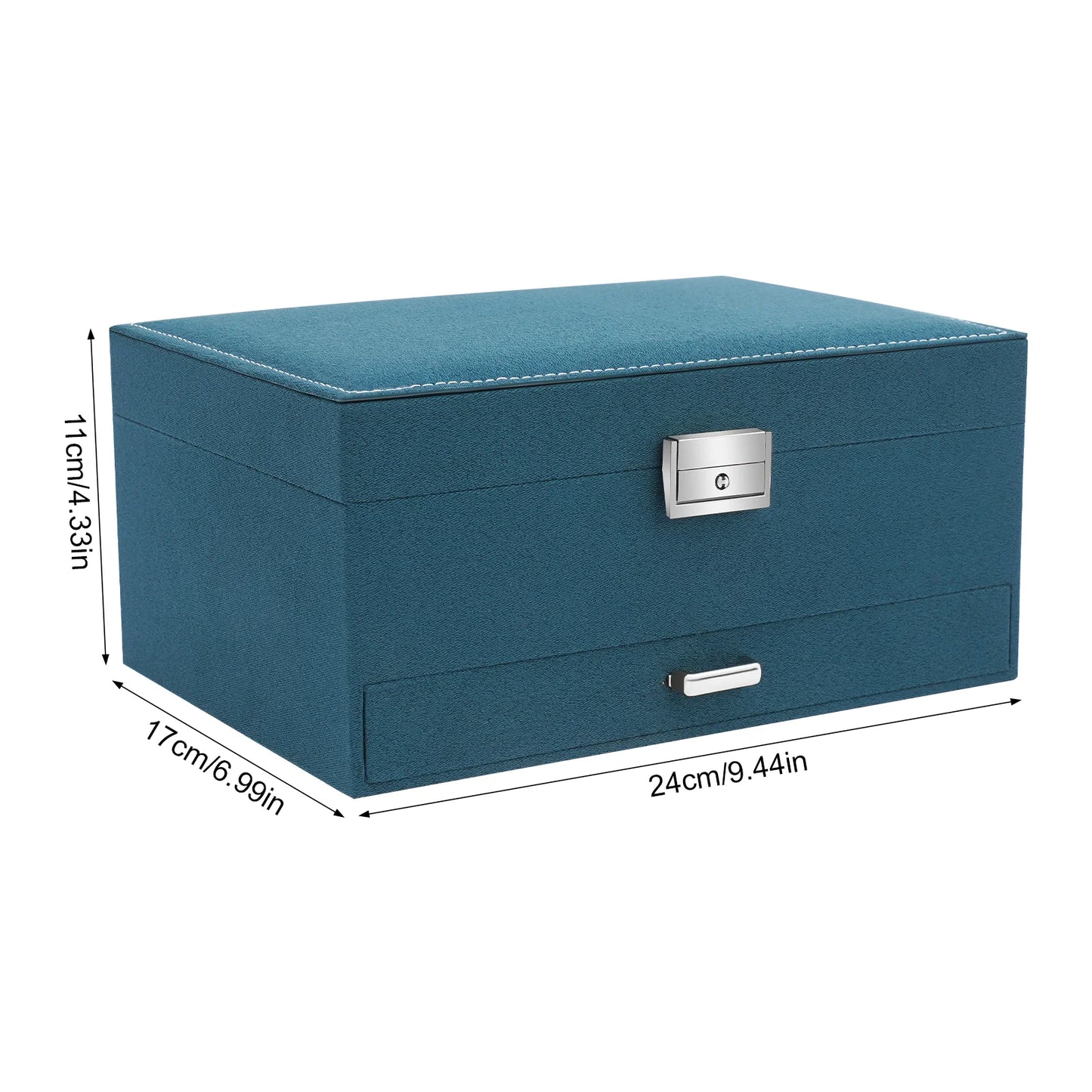 3-Tier Jewelry Box Organizer With Drawers And Compartments