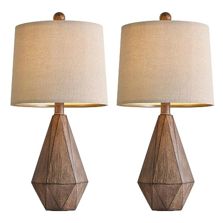 Retro Farmhouse Table Lamp Set of 2 for Living Room