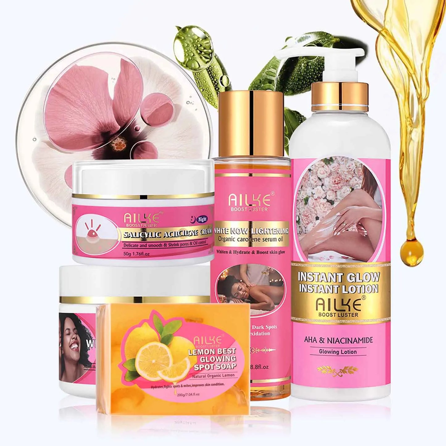 AILKE Natural Skin Brightening Set For Moisturizing And Whitening