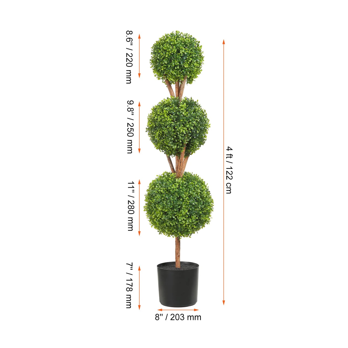 Artificial Boxwood Tower Topiary Spiral Plant For Outdoor Garden Decor
