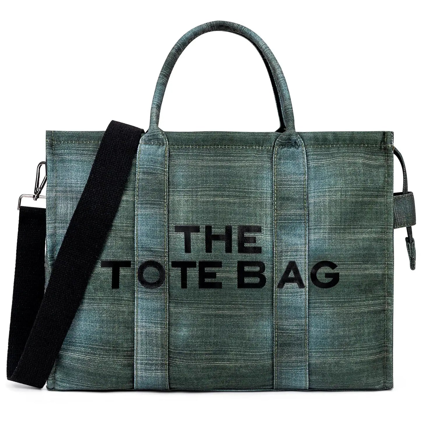 Denim Canvas Tote Bag For Women Large Capacity Casual