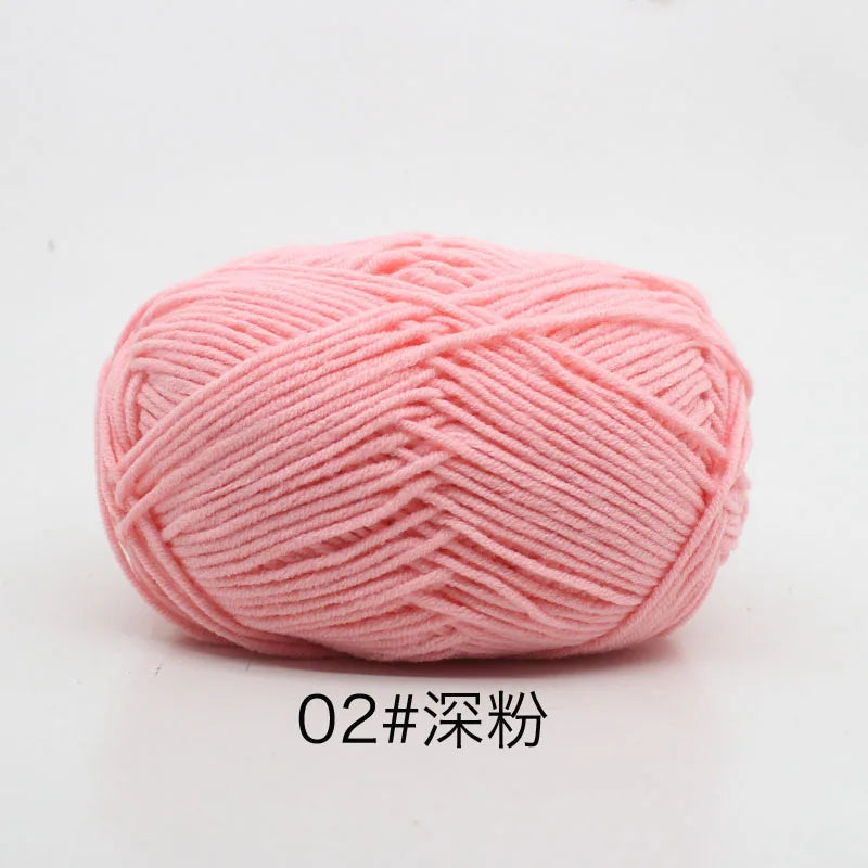 Milk Cotton 4 Ply Yarn For Crochet And Knitting Crafts