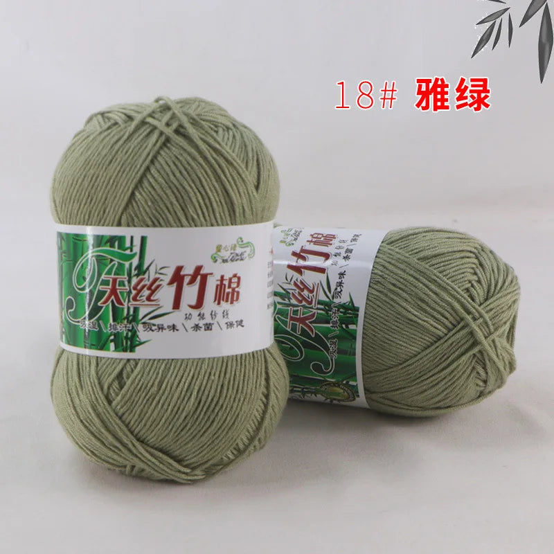 Cotton Bamboo Blend Yarn Hand Knitting Crochet DIY Sweater Dolls