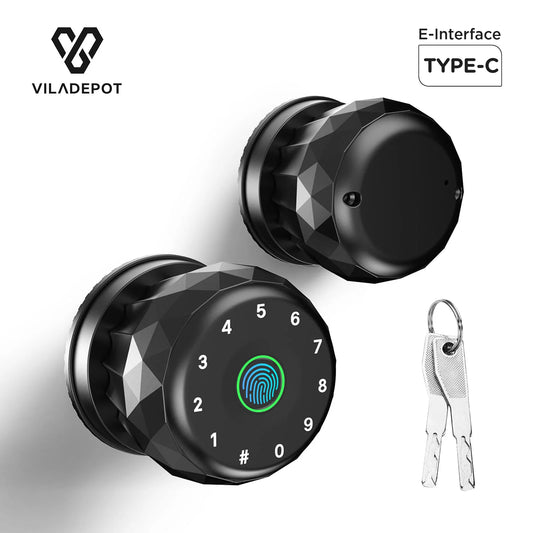 Viladepot Smart Lock Fingerprint Door Lock App Control Type C