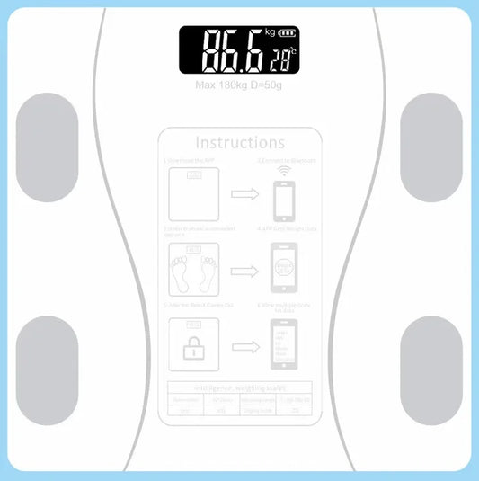 Smart Wireless Body Fat Scale With App Bluetooth Compatible
