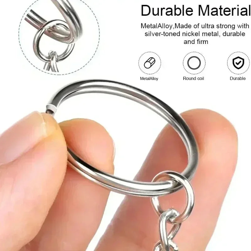 Metal Blank Key Ring DIY Keychain Split Ring For Men Women