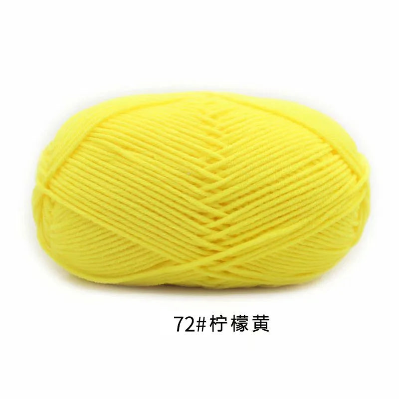 Milk Cotton 4 Ply Yarn For Crochet And Knitting Crafts