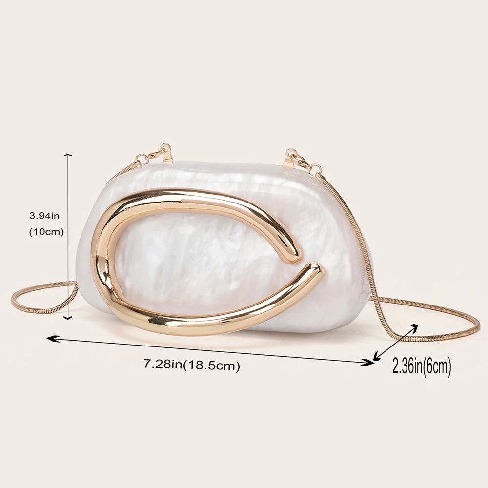 YYWCN Box Bag With Metal Details Crossbody Purse For Women