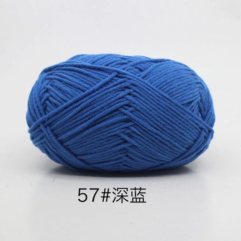 Milk Cotton 4 Ply Yarn For Crochet And Knitting Crafts