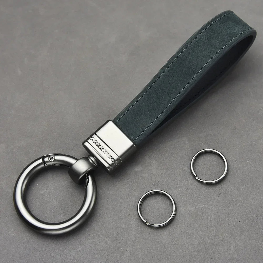 Omuda PremiumGrade GenuineLeather CarKey Chain With ExtraDurable BuckleRing Premium Protection