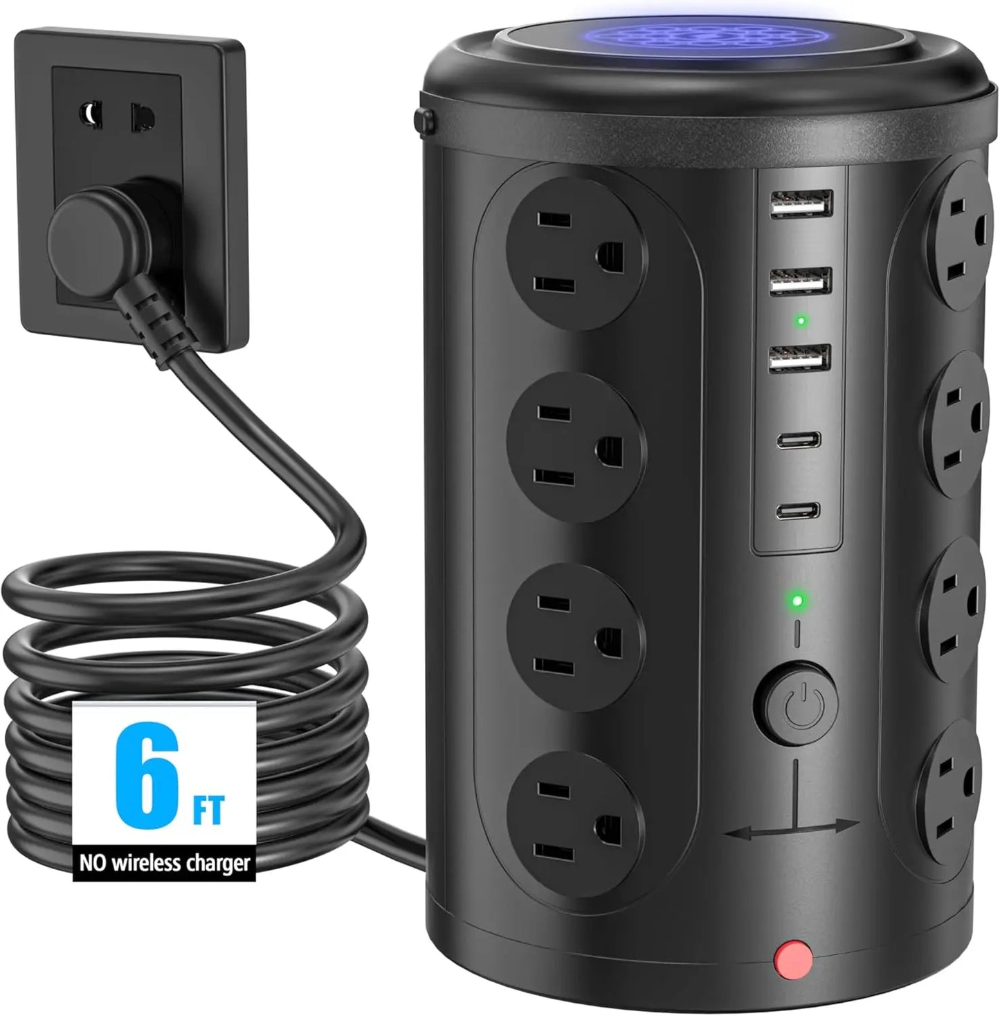 16 Outlet Power Strip With 5 USB Ports And 2 USB C Ports