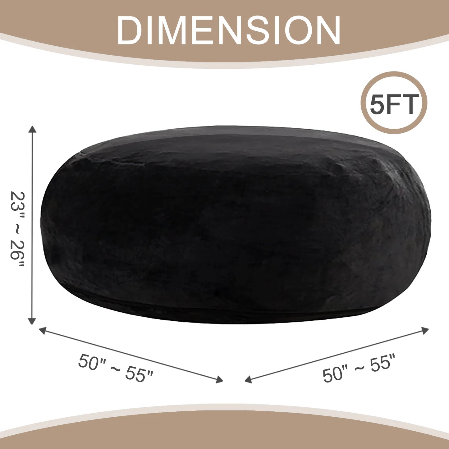 Bean Bag Chair Plush Velvet Sofa For Adults And Guests
