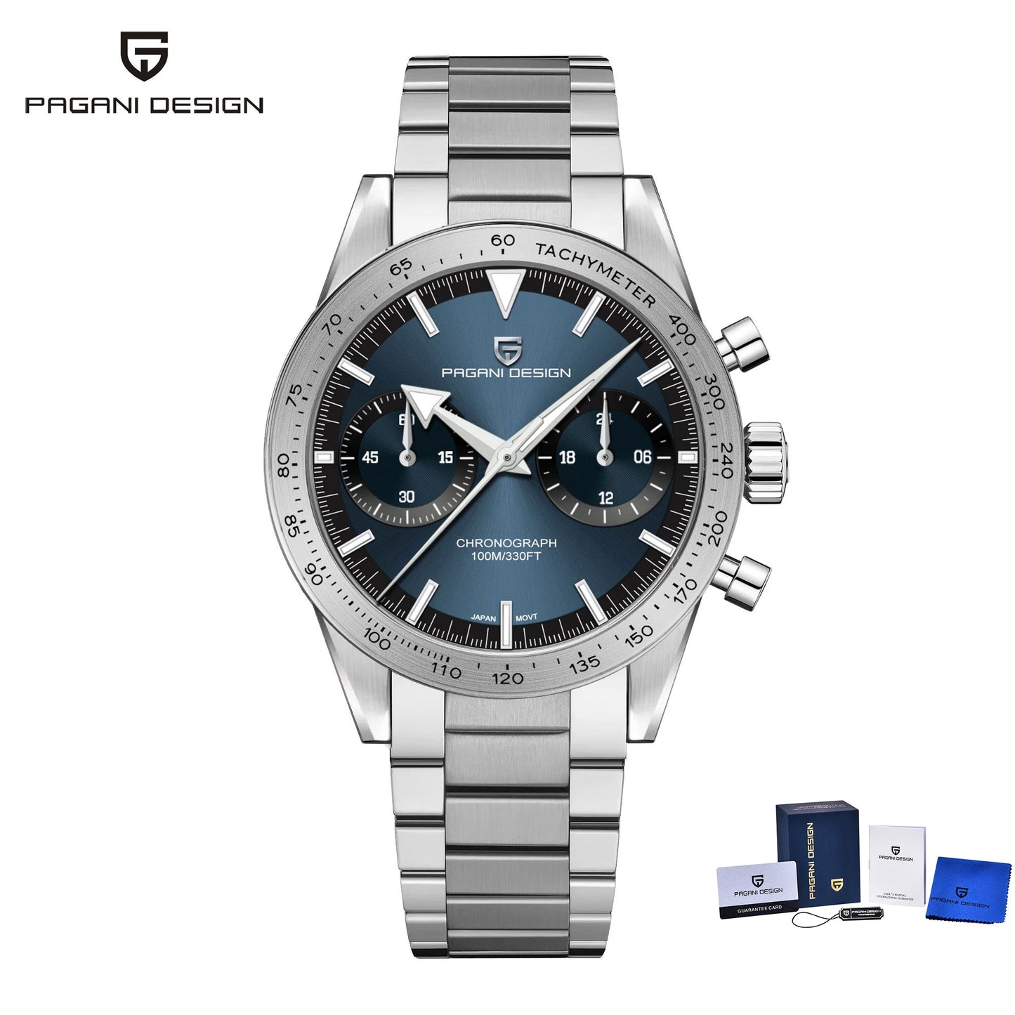 Pagani Design Retro Pilot Quartz Watch For Men Chronograph Waterproof