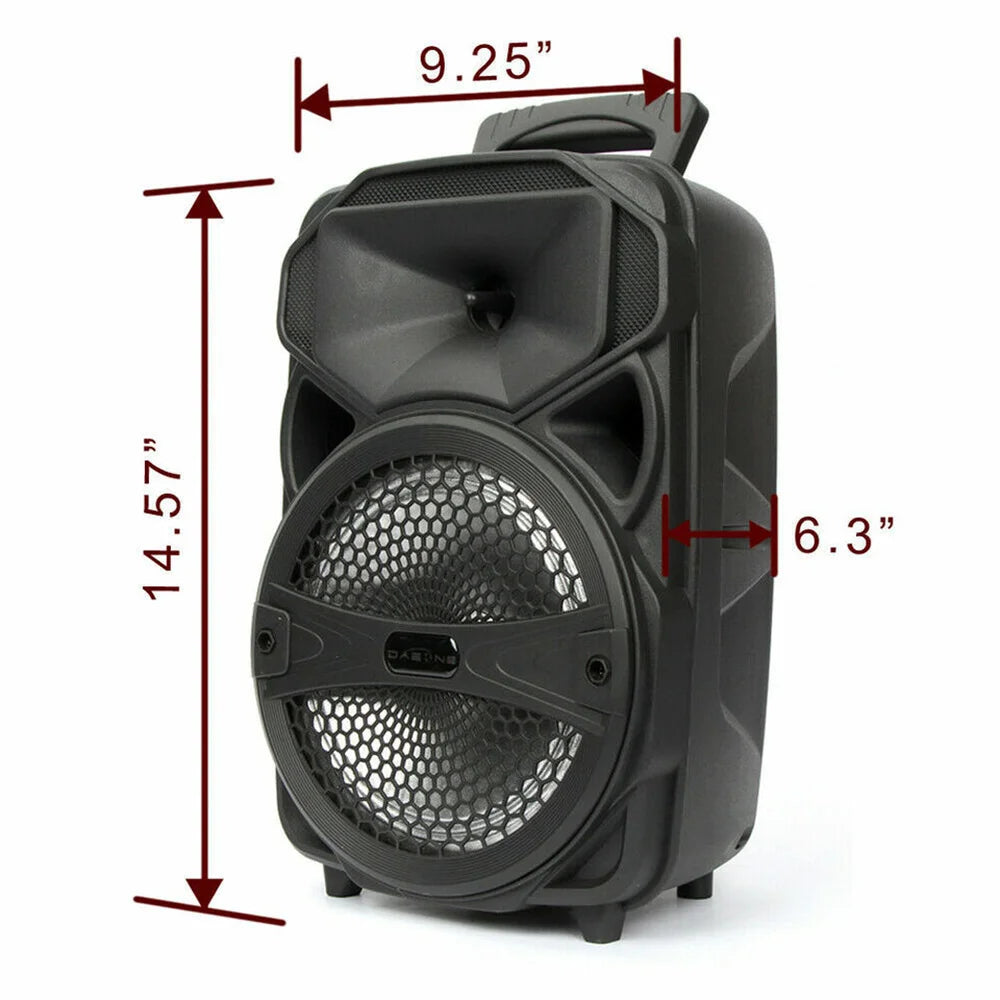Curuk Portable Wireless Bluetooth Speaker With Led Lights And Mic