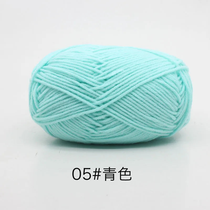 Milk Cotton 4 Ply Yarn For Crochet And Knitting Crafts