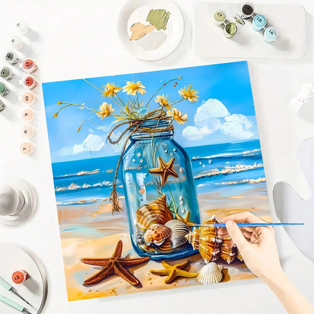 Starfish Paint By Numbers Kit For Adults Home Decor Gift
