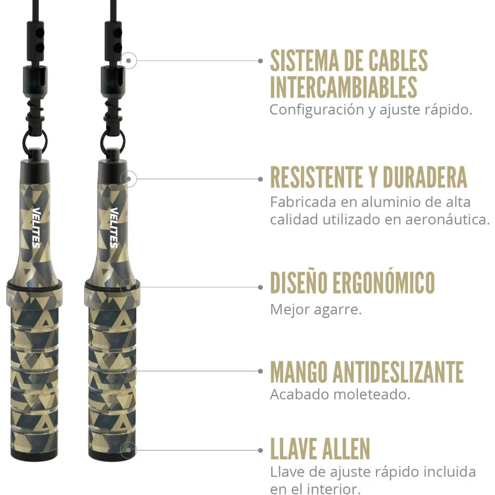 Velites Weighted Jump Rope For Crosstraining Boxing MMA Fitness
