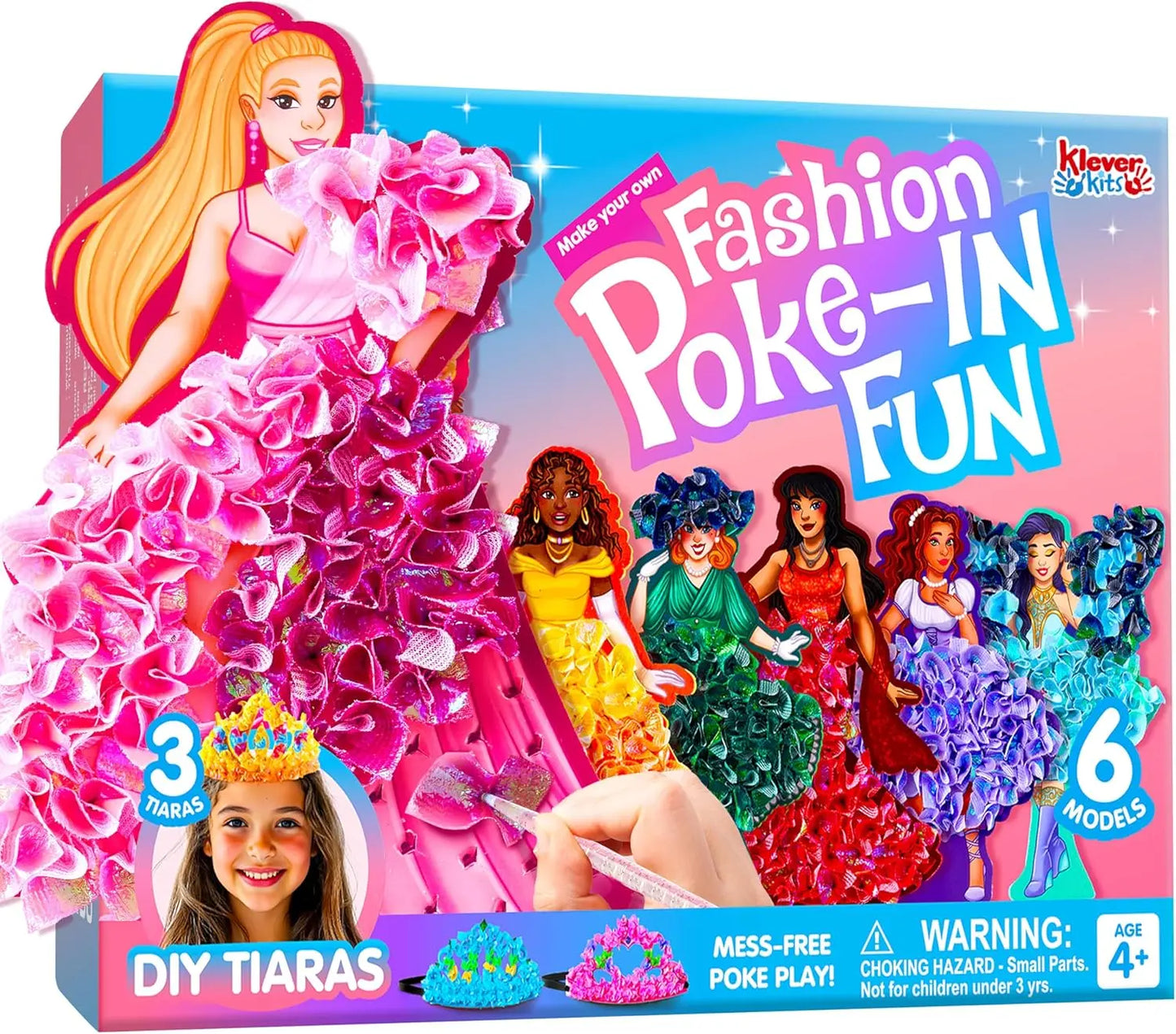 Joyfy Kids Poke-in Art Magical Princesses DIY Wood Craft Kits Creative Activity Toys for Girls Boys Ages 4-9 Birthday Gifts