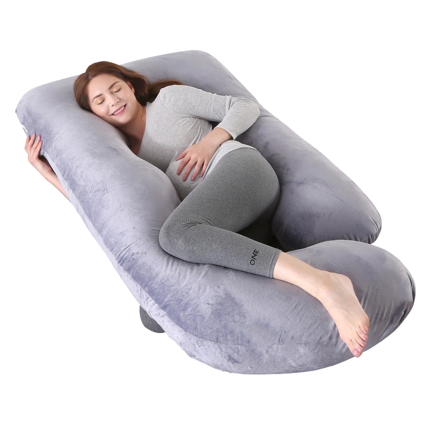 G Shaped Full Body Maternity Pregnancy Pillow With Removable Cover