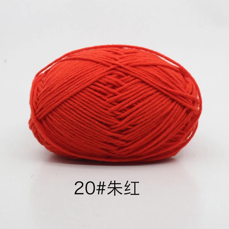 Milk Cotton 4 Ply Yarn For Crochet And Knitting Crafts