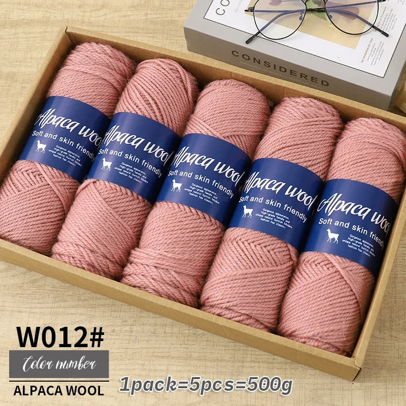 Sichuan Alpaca Wool Yarn Blended Ring Spun Hand Woven For Warm Garments And Accessories