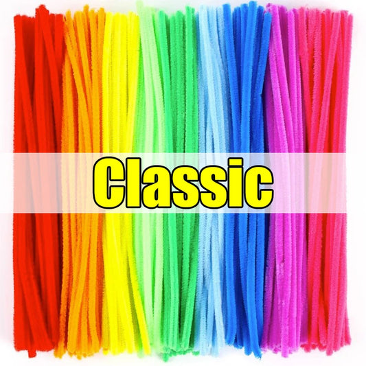 NONEDIY Toys Chenille Pipe Cleaners Fluffy Plush Stems