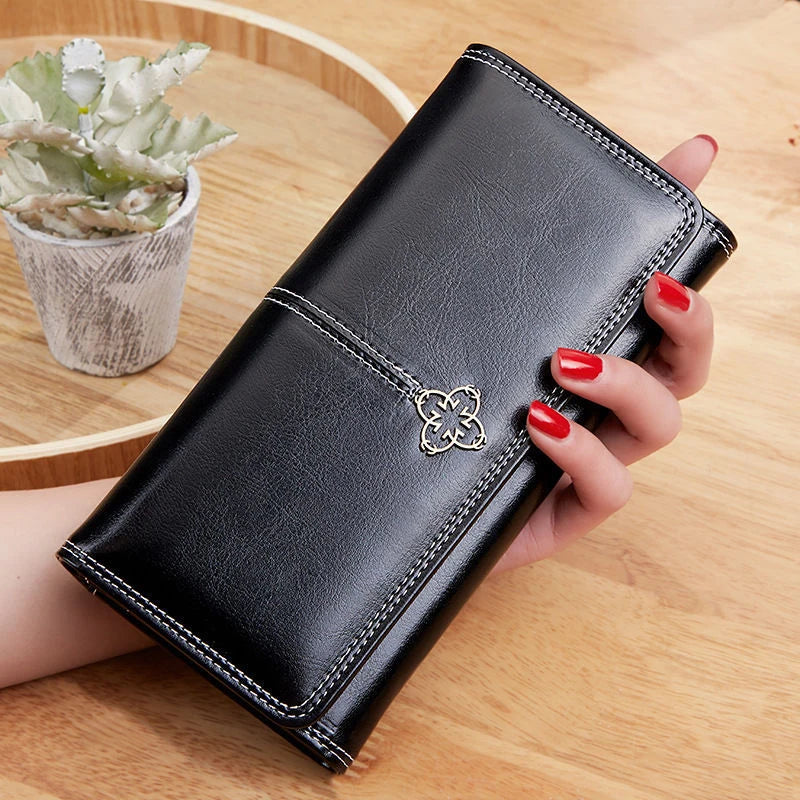 Women's PU Leather Wallet With Card Holder And Coin Pocket