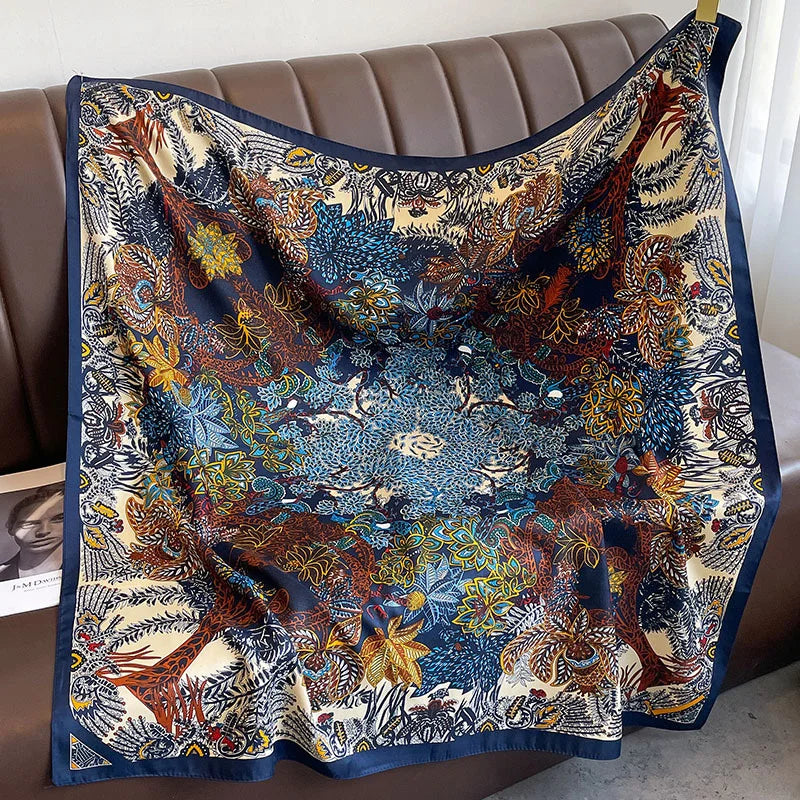 Polyester Square Scarf Hijab Women Multifunctional Shawl Wrap