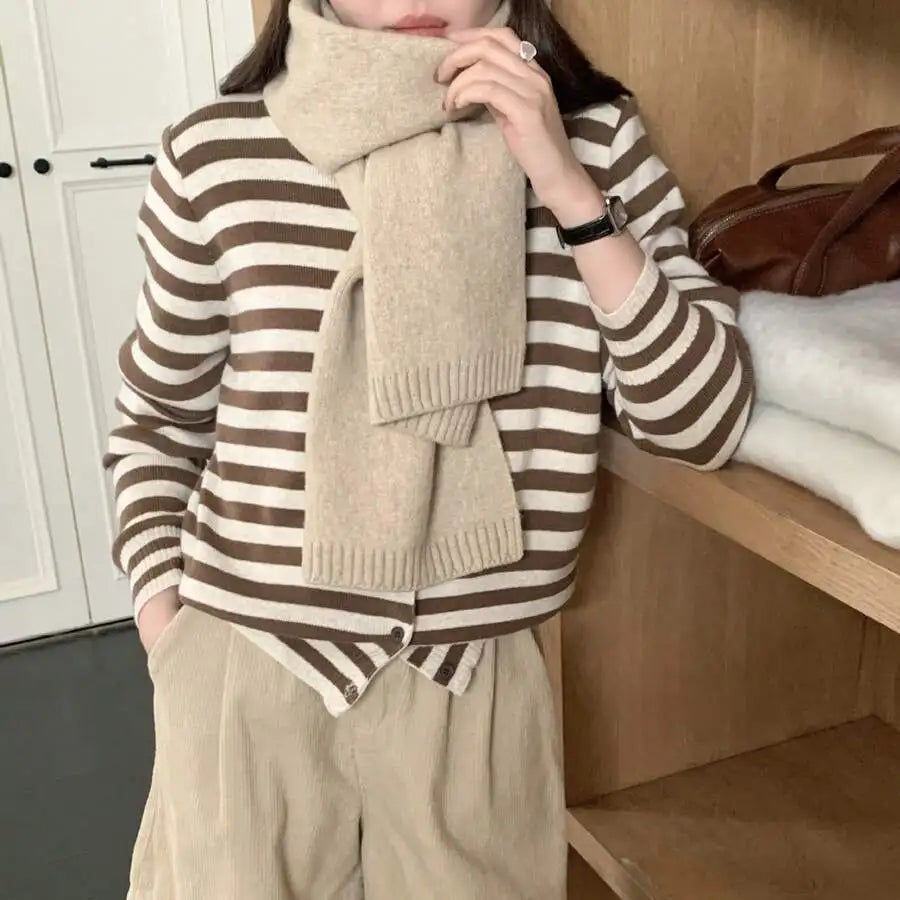 Womens Thick Knit Winter Scarf for Warmth and Casual Wear