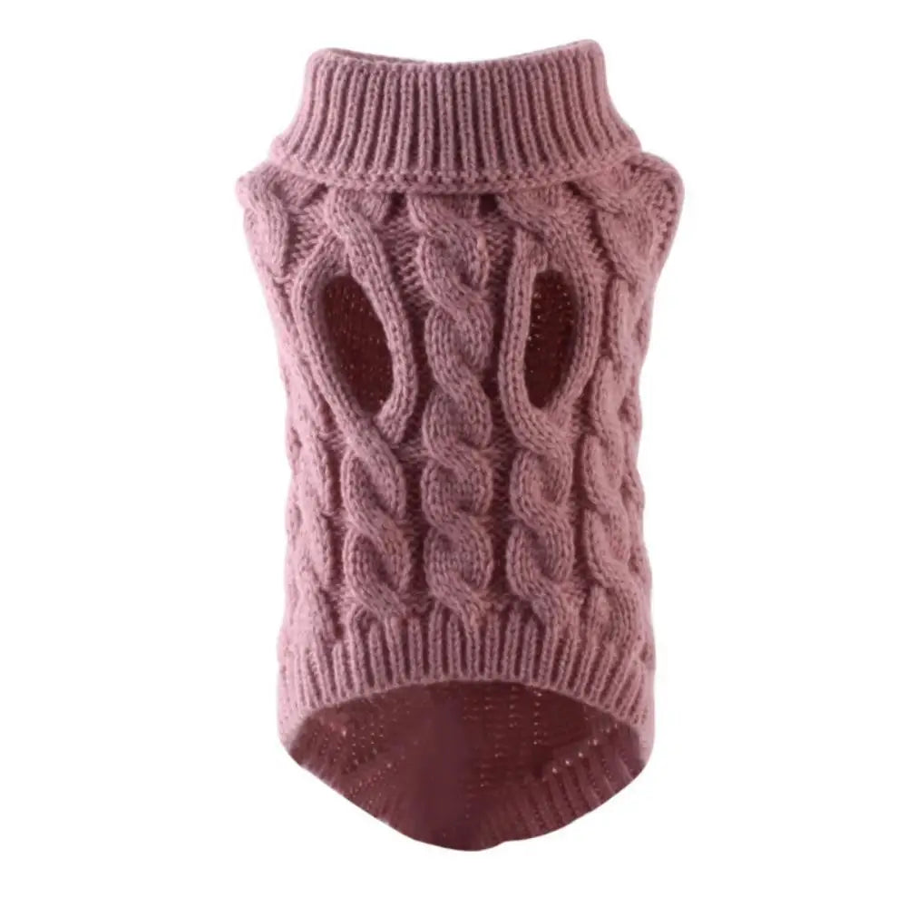 NONECN Dog Sweater Autumn Winter Solid Knit Warm Coat