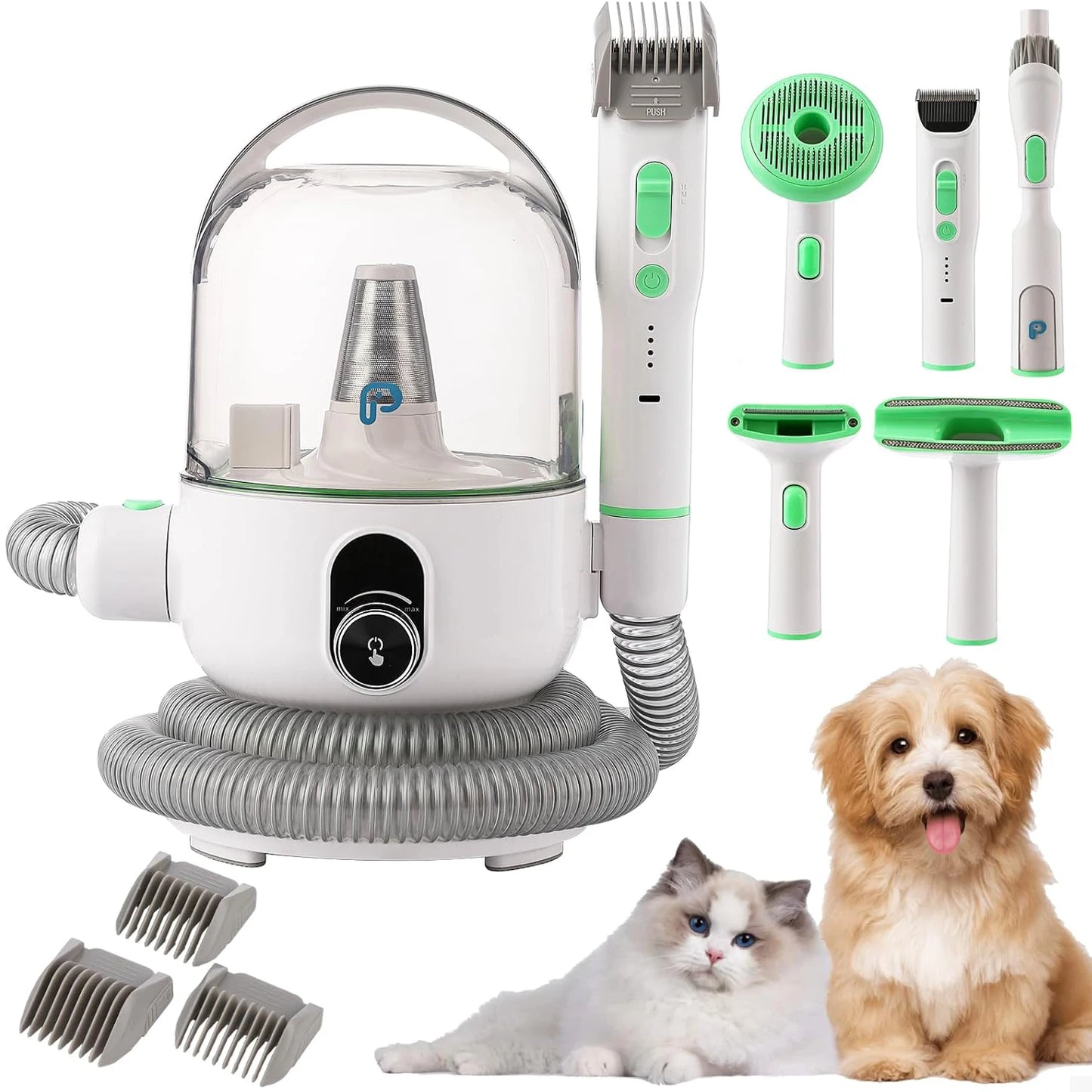 DishyKooker Pet Grooming Kit With 2L Vacuum And 5 Tools