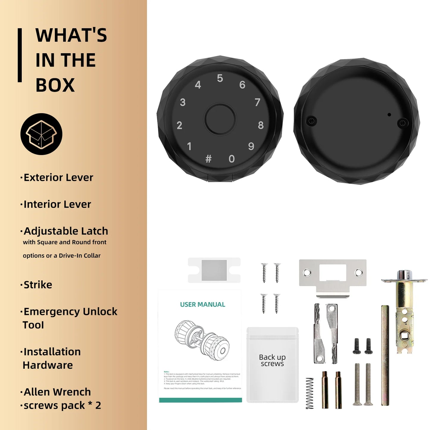 Viladepot Smart Lock Fingerprint Door Lock App Control Type C