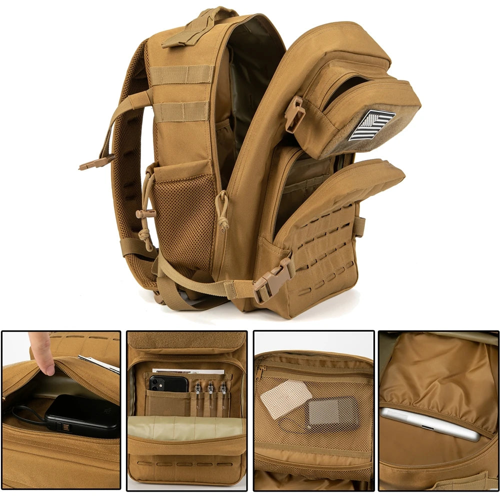 ReFire Gear Tactical Molle Bug Out Bag Dual Cup Holder