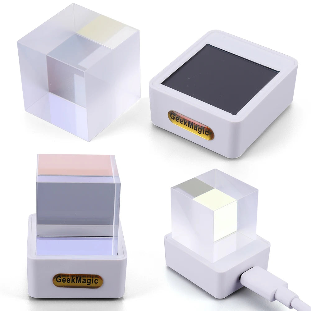 Shunmaii Crystal Cube Holographic Photo Display Weather Station Clock AdvancedTechnology