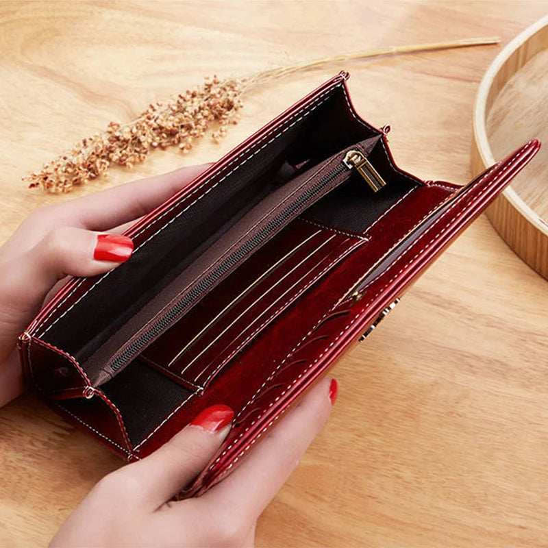 Women's PU Leather Wallet With Card Holder And Coin Pocket