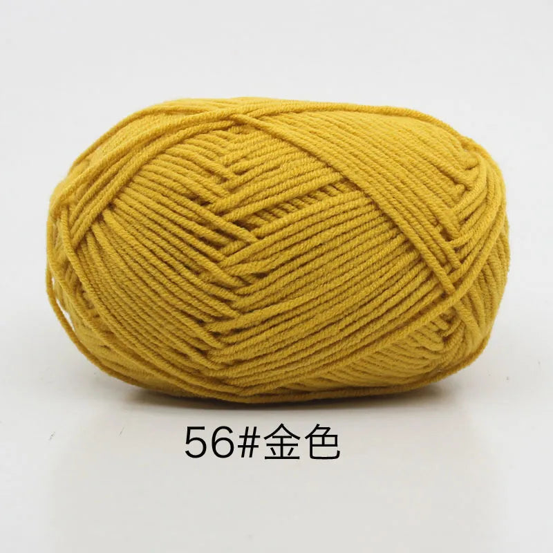 Milk Cotton 4 Ply Yarn For Crochet And Knitting Crafts